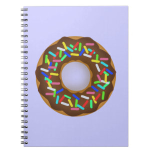 Caderno Espiral rosquinha com confeitos de chocolate