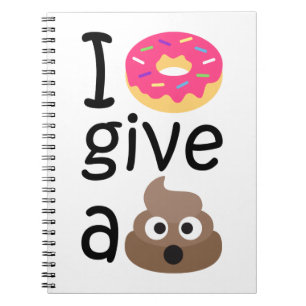 Caderno Espiral rosquinha dar um emoji de cocô