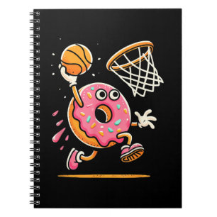 Caderno Espiral Rosquinha Engraçada, Comida de basquetebol, Dunbal