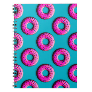 Caderno Espiral Rosquinha pálida com aspersores coloridos + suas i