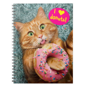 Caderno Espiral Rosquinha para alimentação de gatos