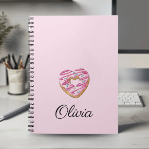 Caderno Espiral Rosquinha Sweet Girl Sprinkles Nome Personalizado