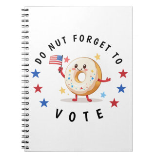 Caderno Espiral Rosquinhas bonitas não se esqueçam de votar - Elei