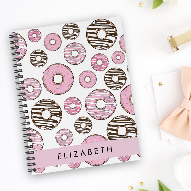Caderno Espiral Rosquinhas Rosa, Rosquinhas Brancas, Espelhos, Seu (Criador carregado)