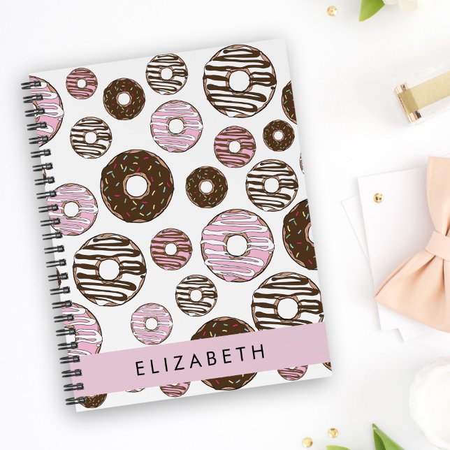 Caderno Espiral Rosquinhas Rosa, Rosquinhas Marrons, Espelhos, Seu (Criador carregado)