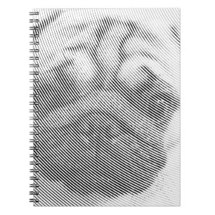 Caderno Espiral Rosto de Pug