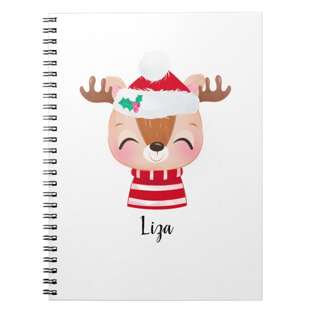 Caderno Espiral Rosto de Rebelde Sorridente de Natal (Frente)