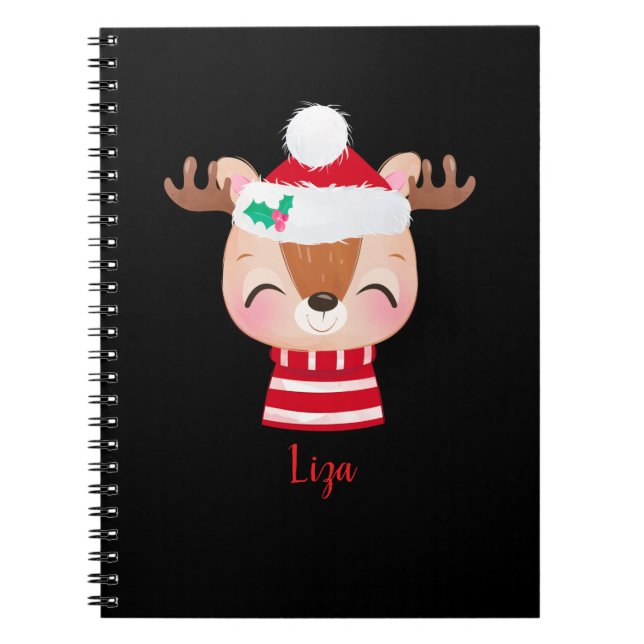 Caderno Espiral Rosto de Rebelde Sorridente de Natal (Frente)