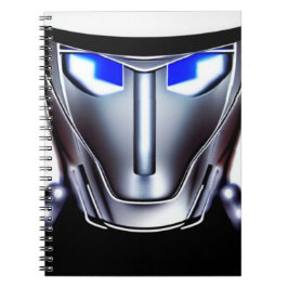 Caderno Espiral rosto de robô