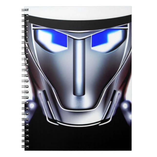 Caderno Espiral rosto de robô (Frente)