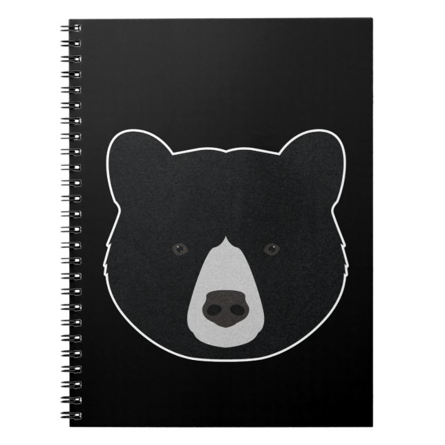 Caderno Espiral Rosto de Urso Negro (Frente)