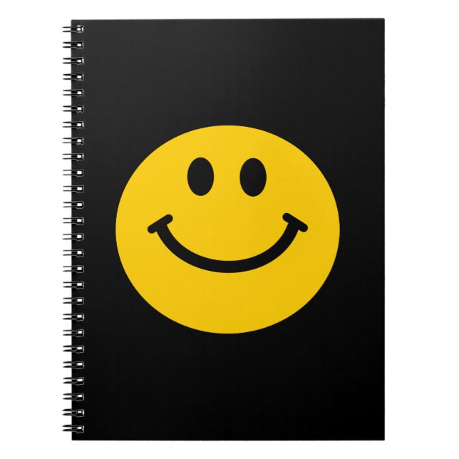 Caderno Espiral Rosto Feliz Amarelo (Frente)