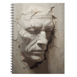 Caderno Espiral Rosto Humano Proveniente Da Velha Placa