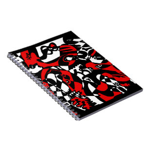 Caderno Espiral "Rostos" Abstrato Art