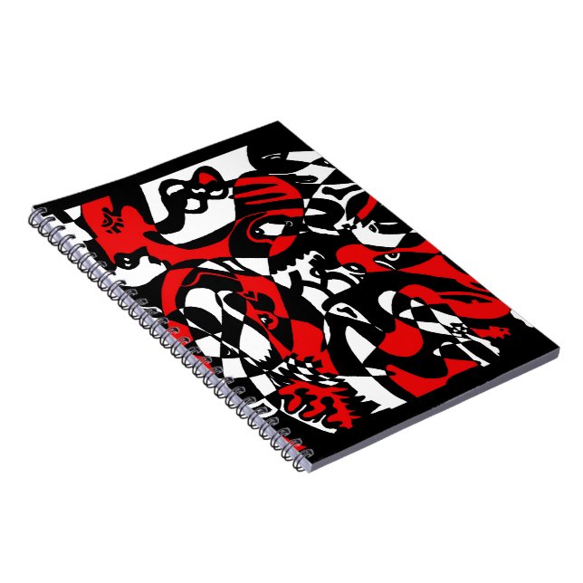 Caderno Espiral "Rostos" Abstrato Art (Lado Direito)