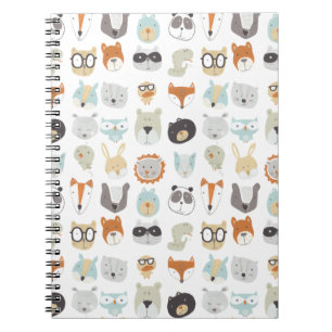 Caderno Espiral Rostos Amigáveis   Retratos em animais de raça bra