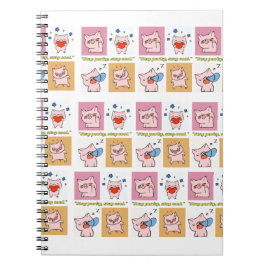 Caderno Espiral rostos de aspas