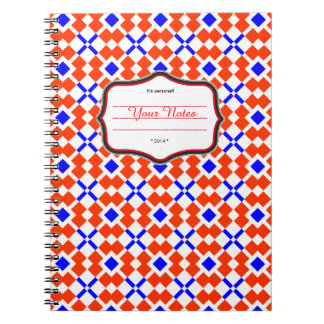 Caderno Espiral Rot und blau, sein Saxônico