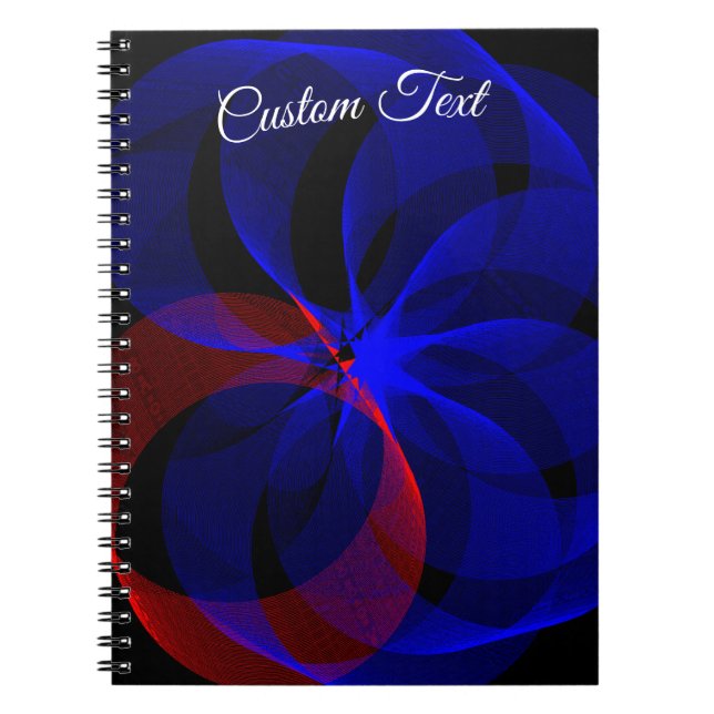 Caderno Espiral Rotating Blue Accent Geometric Spiral Notebook (Frente)
