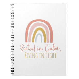 Caderno Espiral Roteado no notebook Calm, Ascensão no Diário leve