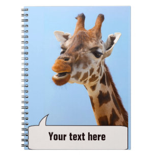 Caderno Espiral Roteador Portrait Giraffe