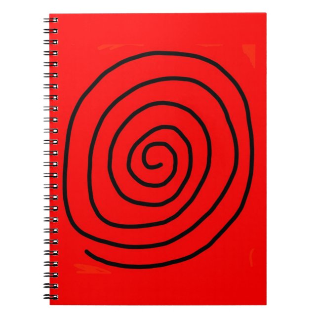Caderno Espiral Roteiro de hipnotização vermelho e preto (Frente)