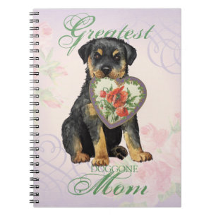 Caderno Espiral Rottweiler Heart Mãe