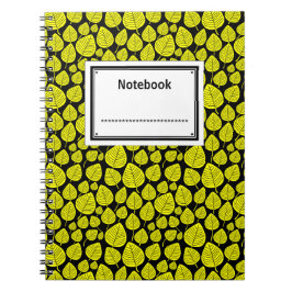 Caderno Espiral Rotulado - Amarelo em preto