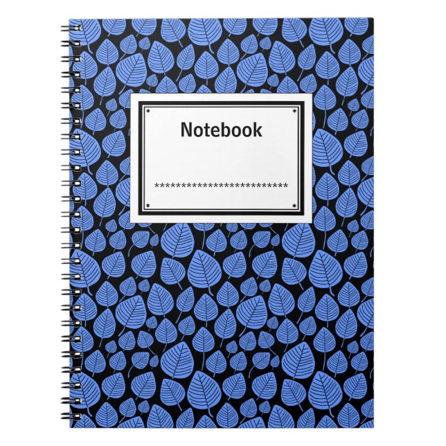 Caderno Espiral Rotulado - Azul-bebê em preto (Frente)