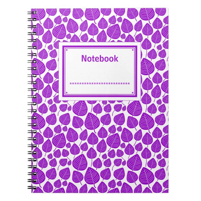 Caderno Espiral Rotulado - Roxo em Branco (Frente)
