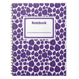 Caderno Espiral Rotulado - Roxo Profundo em branco