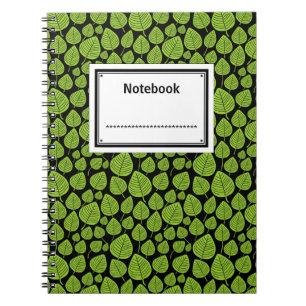 Caderno Espiral Rotulado - Verde marciano em preto