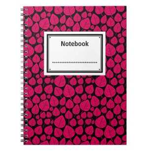 Caderno Espiral Rotulado - Vermelho Neon a Preto