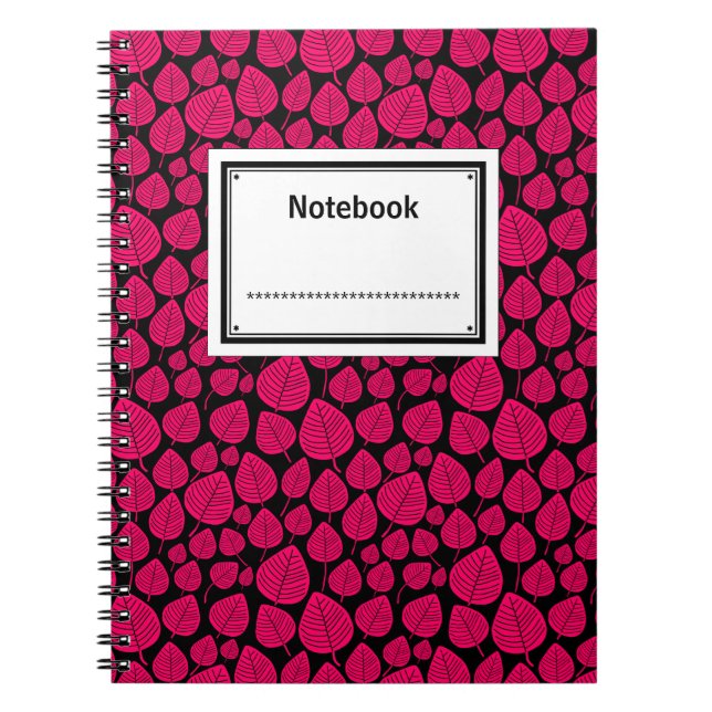 Caderno Espiral Rotulado - Vermelho Neon a Preto (Frente)