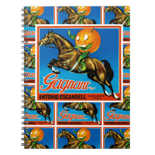 Caderno Espiral Rótulo Laranja Gagnante