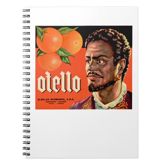 Caderno Espiral Rótulo Laranja Otello (Frente)