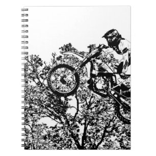 Caderno Espiral Roubando o Cavaleiro do Motocross do Ar - Estilo L