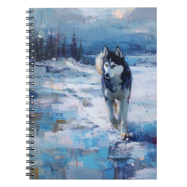 Caderno Espiral Rouco no Notebook Winter Landscape (Frente)