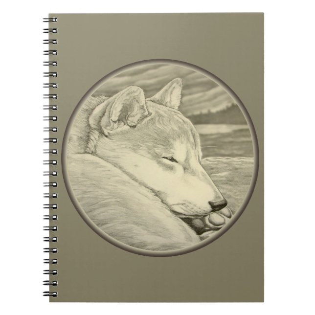 Caderno Espiral Rouco Shiba Inu Para Blocos De Arte Para Blocos Sh (Frente)