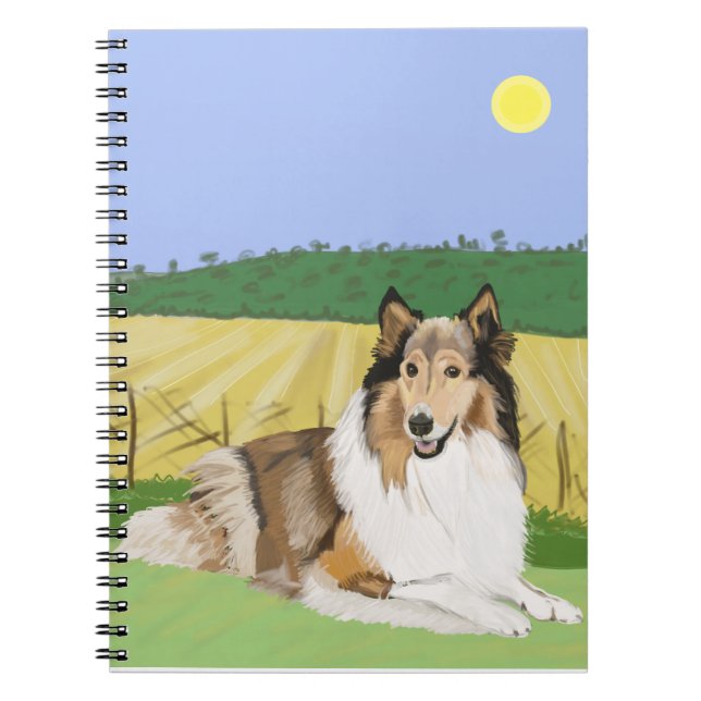 Caderno Espiral Rough Collie com campos (Frente)