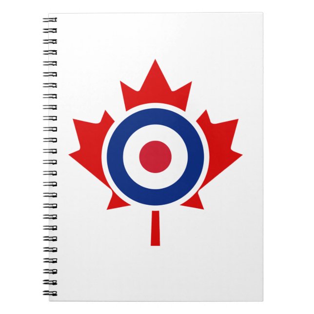 Caderno Espiral Roundel Alvo de Hóquei em Curling do Mod Canada (Frente)
