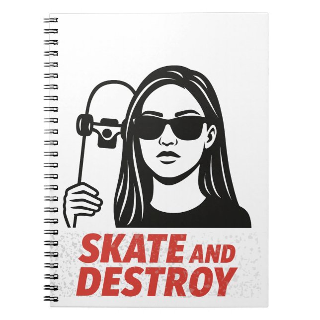 Caderno Espiral Roupa de rua com liberdade e borda. (Frente)