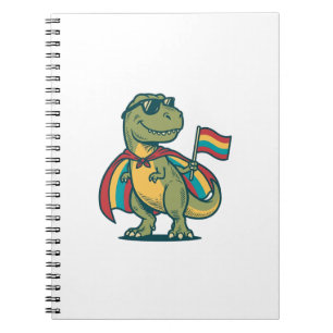Caderno Espiral Roupas de Dinossauro Orgulho Fofo Projeto de Camis