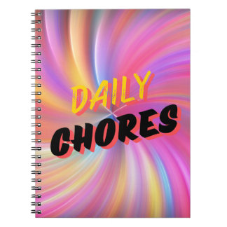 Caderno Espiral Routinas do dia a dia: o diário chores o notebook