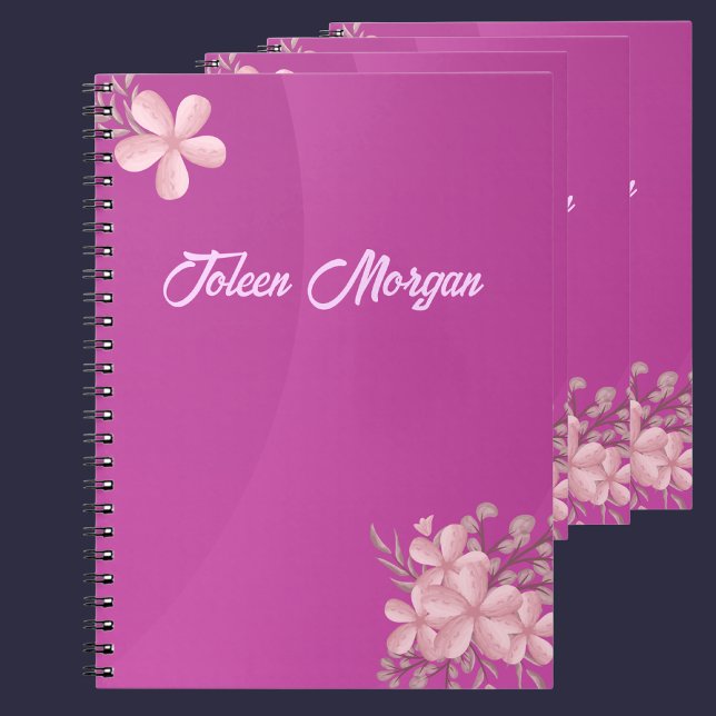 Caderno Espiral Roxo de Gradiente de Cuta Personalizado (Criador carregado)