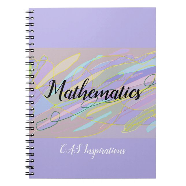 Caderno Espiral Roxo Doddle de Matemática Personal (Frente)