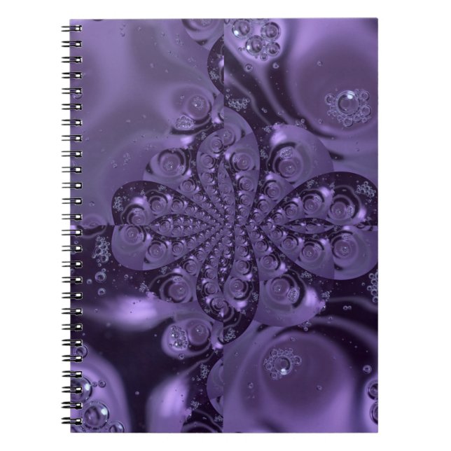 Caderno Espiral Roxo Líquido Roxo Elegante (Frente)