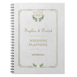 Caderno Espiral Royal Dourado Crest Lush Greenery Planner