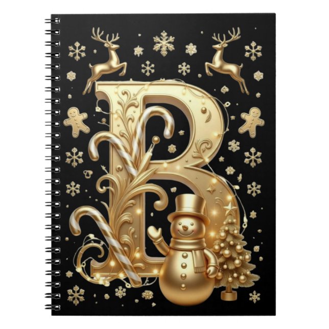 Caderno Espiral Royal Gold B Luxury Snowman Spiral Notebook (Frente)