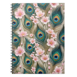 Caderno Espiral Royal Peacock feather Notebook